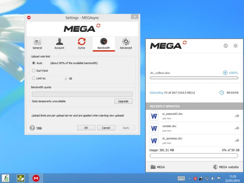 files stuck in megasync download